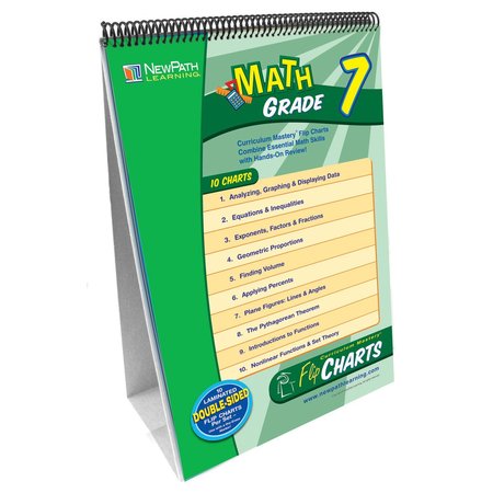 NEWPATH LEARNING Math Skills Curriculum Mastery® Flip Chart, 10 Pages, Grade 7 33-7001